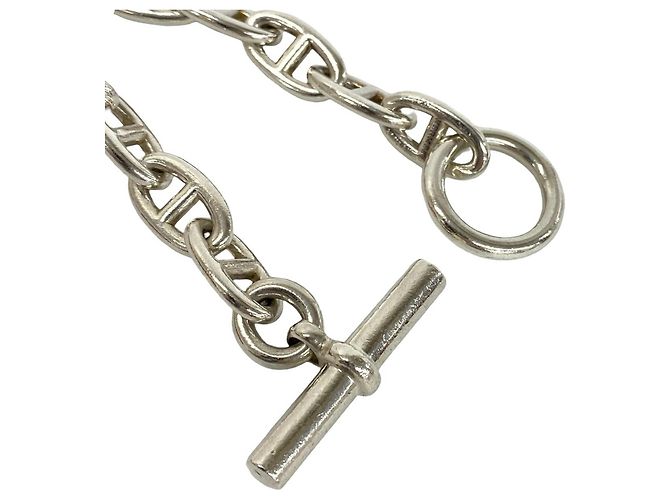 Hermès Bracciale Hermes Chaine d'Ancre GM Charm Argento - vista 4