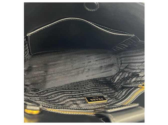 Mini borsa tote Prada in pelle Saffiano Nero - vista 9