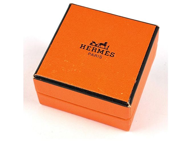 Hermès Boucles d'oreilles rondes Hermes Eclipse Rouge Doré - vue 5