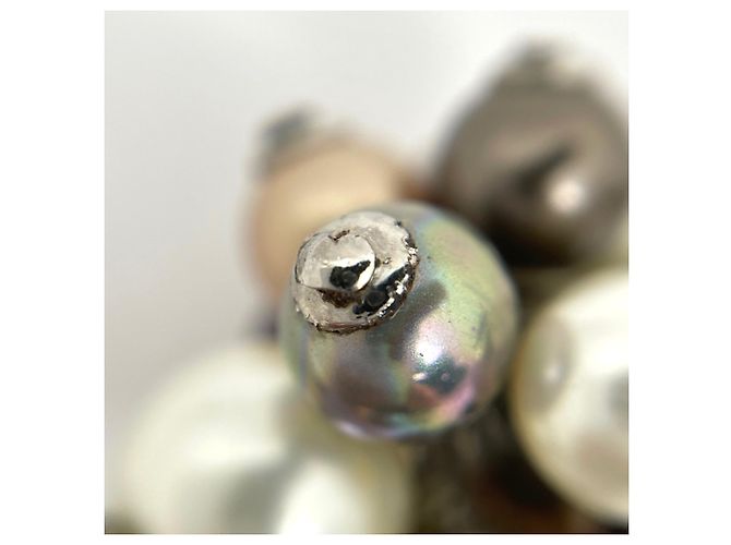 Chanel Clip-Ohrringe in Lila und Silber - Ansicht 4