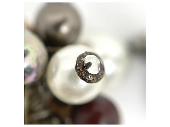 Chanel Clip-Ohrringe in Lila und Silber - Ansicht 5