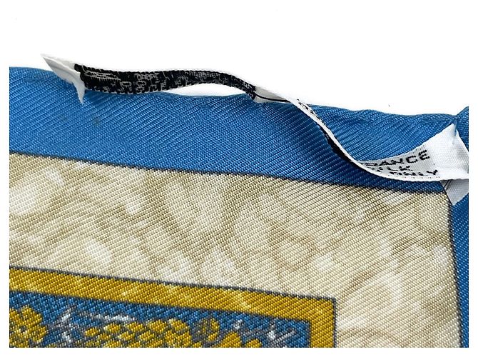 Hermès Foulard Hermes Petit Carré CARPE DIEM Blu Multicolore - vista 3