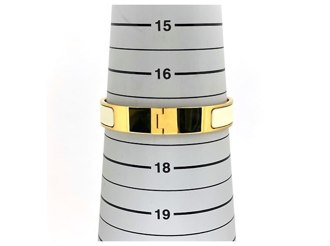 Hermès Pulsera Rígida Hermes Clic H Dorado Crudo - vista 4