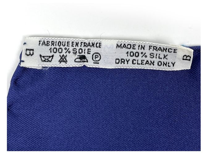 Hermès Foulard di seta Hermes Carre 90 Samourai Blu Multicolore - vista 2