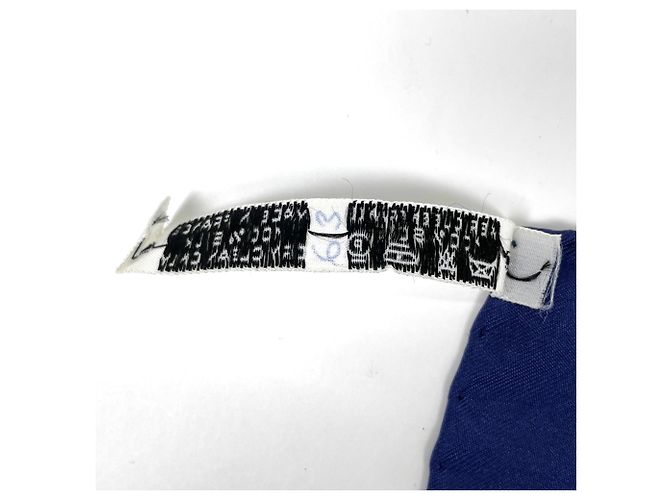 Hermès Foulard di seta Hermes Carre 90 Samourai Blu Multicolore - vista 3