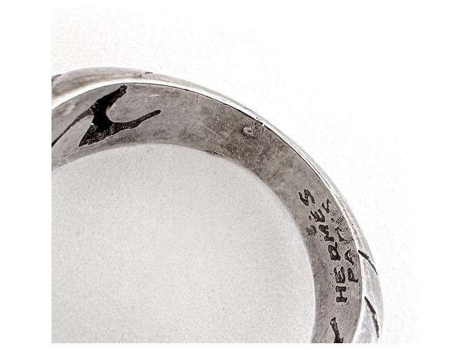 Ring Hermès Anello Band Hermes Boucles Sellier Argento - vista 5
