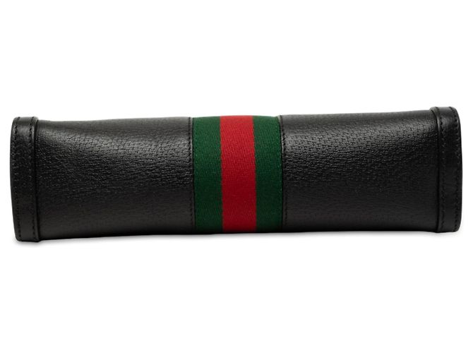 Gucci Borsa a Tracolla Ophidia Chain Piccola in Pelle di Vitello Nera Nero - vista 3
