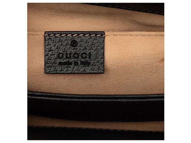 Gucci Borsa a Tracolla Ophidia Chain Piccola in Pelle di Vitello Nera Nero - vista 5