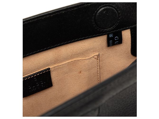 Gucci Borsa a Tracolla Ophidia Chain Piccola in Pelle di Vitello Nera Nero - vista 6