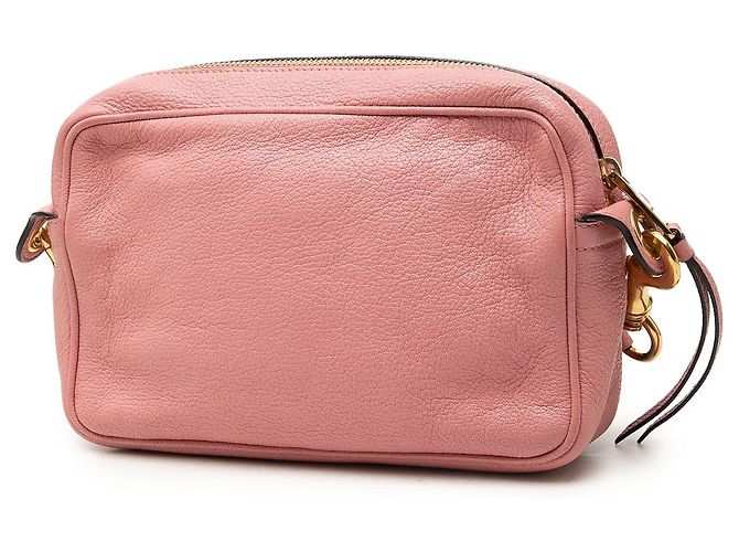 Borsa Camera Miu Miu in pelle di capra Madras rosa - vista 2