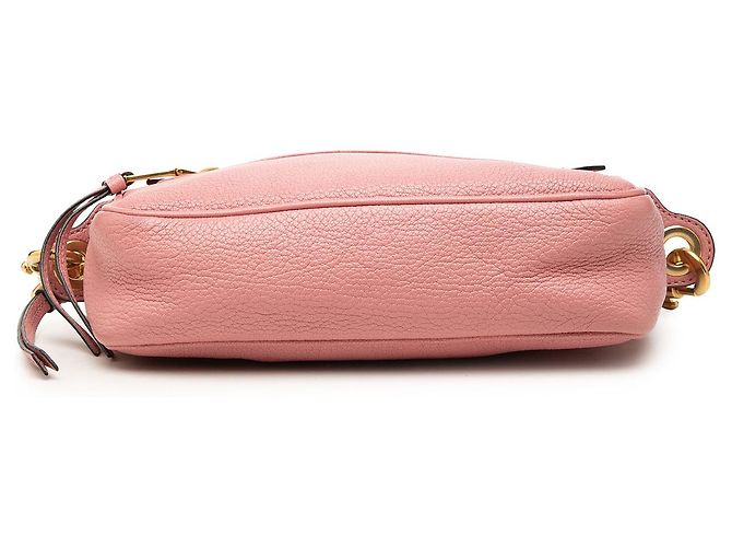 Borsa Camera Miu Miu in pelle di capra Madras rosa - vista 3