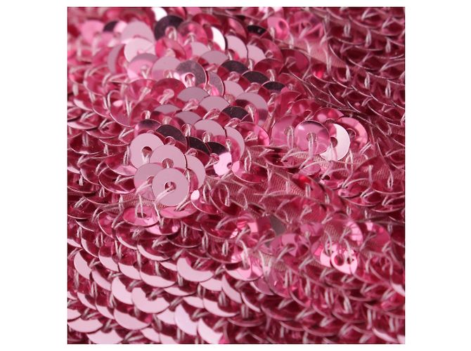 Borsa Shopping Chanel in paillettes rosa - vista 12