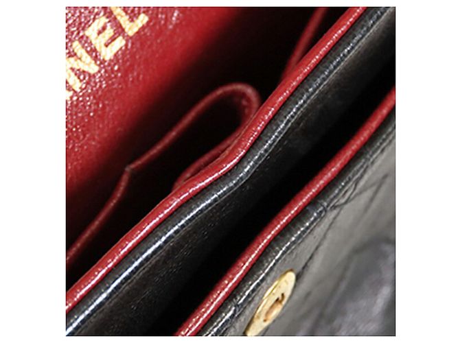 Chanel Black Small Classic Lambskin Double Flap Nero - vista 11