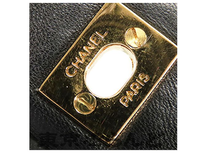Chanel Black Small Classic Lambskin Double Flap Nero - vista 12