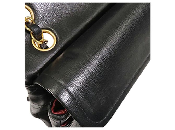Chanel Black Small Classic Lambskin Double Flap Nero - vista 17