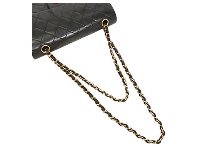 Chanel Black Small Classic Lambskin Double Flap Nero - vista 25