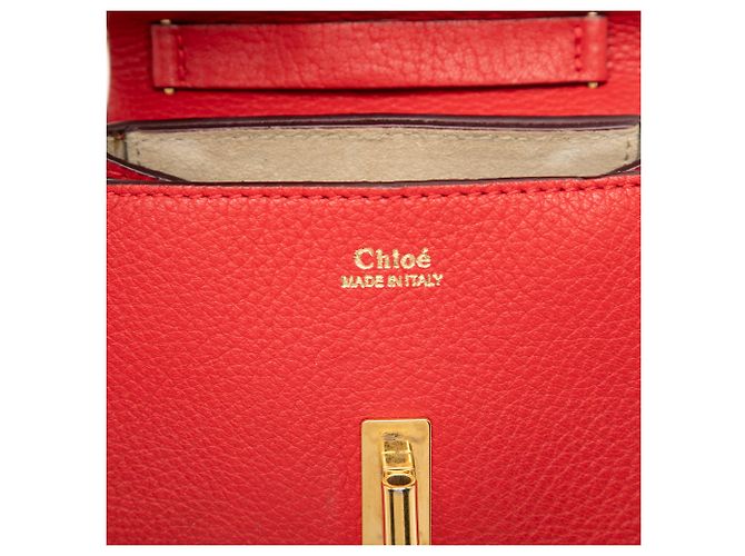 Chloé Red Nano Grained Lambskin Drew Crossbody Rosso - vista 5