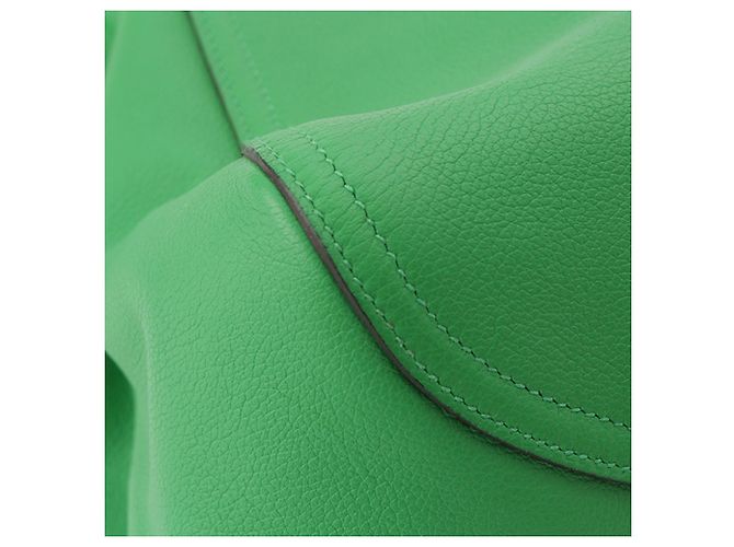 Borsa Hermès Oxer Top Handle in pelle Evercolor Green Verde - vista 10