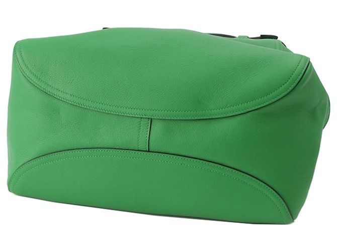 Borsa Hermès Oxer Top Handle in pelle Evercolor Green Verde - vista 5