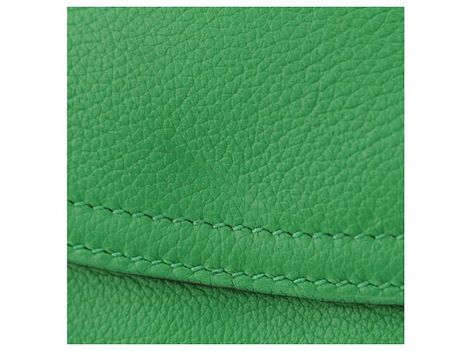 Borsa Hermès Oxer Top Handle in pelle Evercolor Green Verde - vista 8