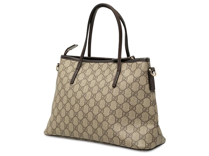 Borsa Tote Convertibile Gucci Beige Small GG Supreme - vista 2