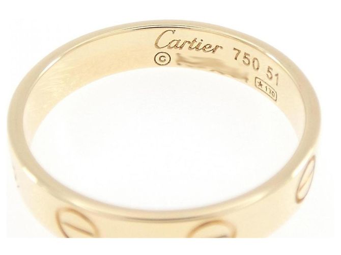 Anello Mini Love Cartier in oro giallo 18K D'oro - vista 3