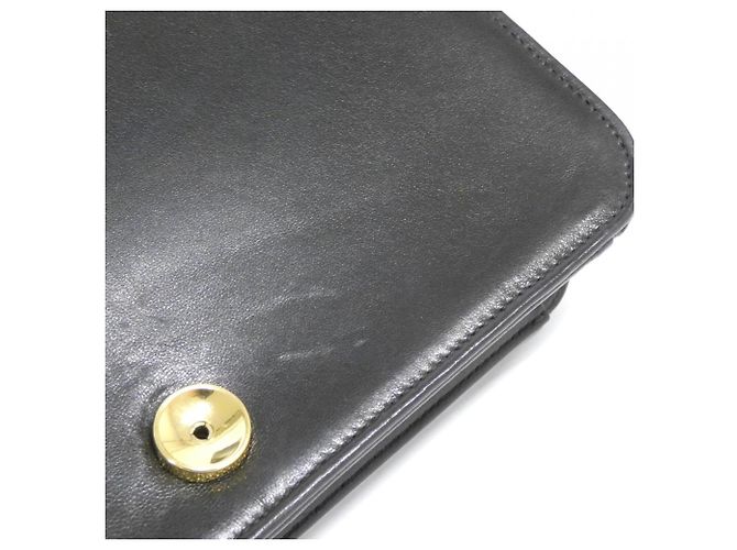 Borsa a tracolla Chanel 03568 in pelle d'agnello nera Nero - vista 5