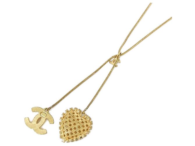 Colar Chanel 15995 Gold Crystal Dourado - vista 3