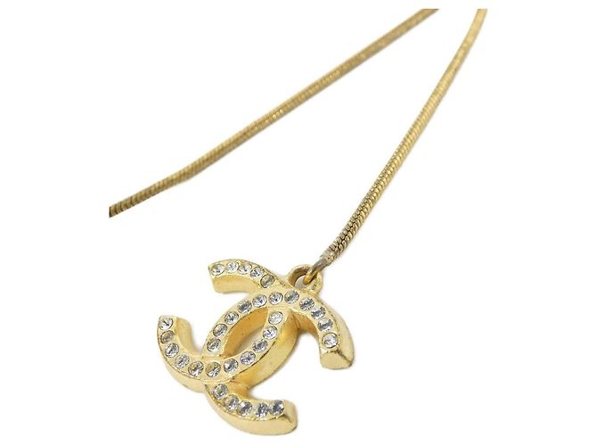 Colar Chanel 15995 Gold Crystal Dourado - vista 4