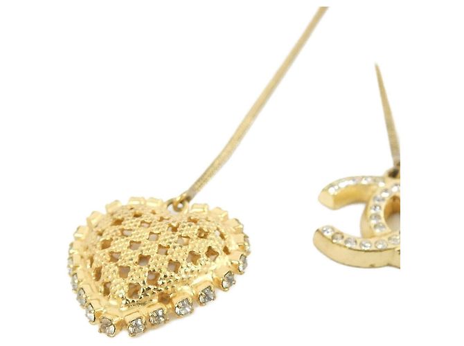 Colar Chanel 15995 Gold Crystal Dourado - vista 5