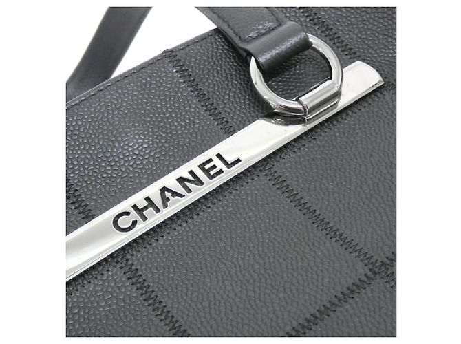 Borsa Chanel 26136 in pelle di vitello grana nera Nero - vista 5