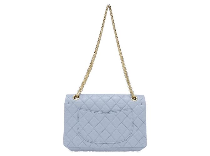 Borsa a tracolla Chanel in vitello azzurro Blu chiaro - vista 2