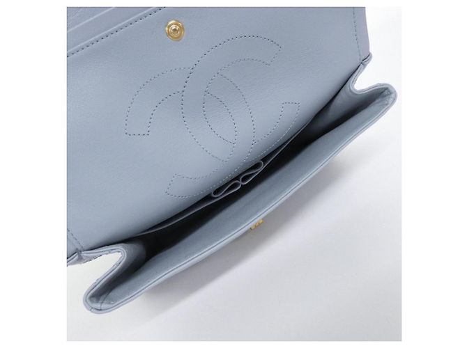 Borsa a tracolla Chanel in vitello azzurro Blu chiaro - vista 6