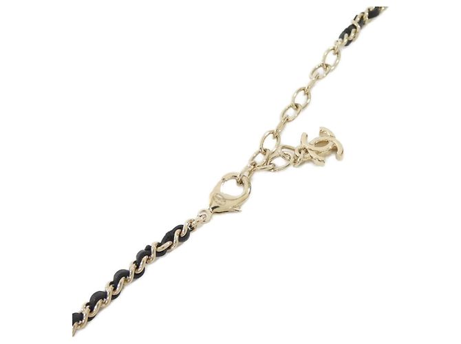 Collar Chanel ABA003 Negro Blanco Dorado - vista 4