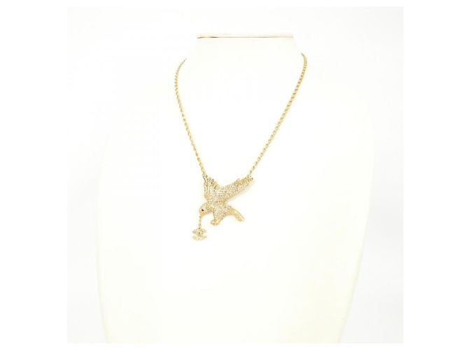 Collana Chanel in cristallo oro e rosso D'oro - vista 5