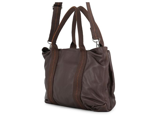 Hermès Borsa Tote Hermes Caravan Horizontal MM Arancione Cioccolato - vista 2