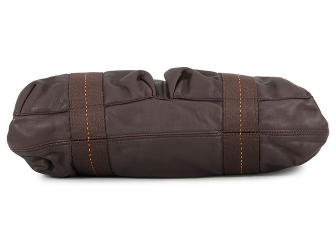Hermès Borsa Tote Hermes Caravan Horizontal MM Arancione Cioccolato - vista 3