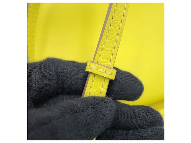 Hermès Borsa a tracolla Hermes Click H 21 Lime Evercolor D'oro - vista 12