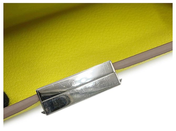 Hermès Borsa a tracolla Hermes Click H 21 Lime Evercolor D'oro - vista 14