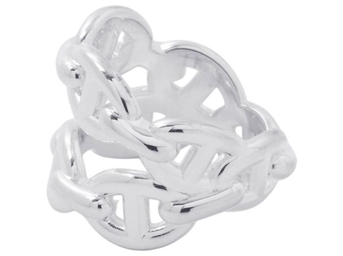 Hermès Hermes Chaine d'Ancre Enchainee Double Row Ring Silber - Ansicht 2