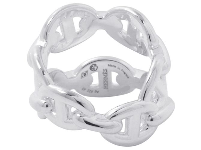 Hermès Hermes Chaine d'Ancre Enchainee Double Row Ring Silber - Ansicht 3