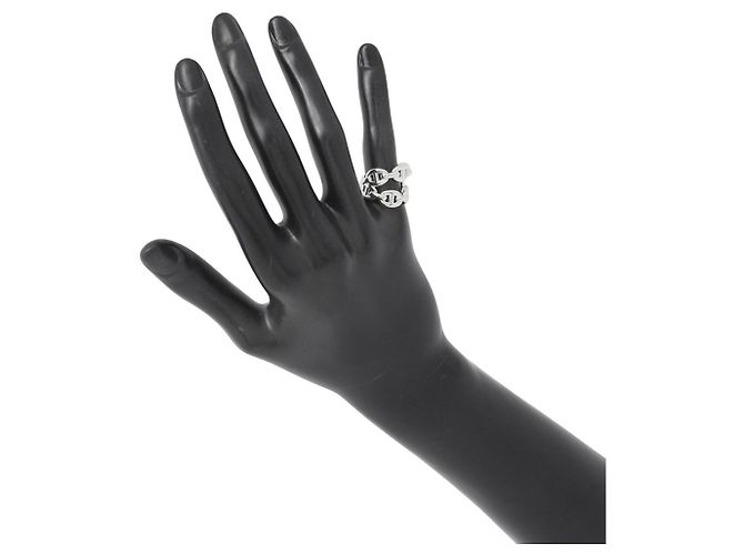 Hermès Hermes Chaine d'Ancre Enchainee Double Row Ring Silber - Ansicht 4