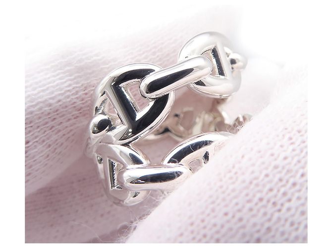 Hermès Hermes Chaine d'Ancre Enchainee Double Row Ring Silber - Ansicht 5