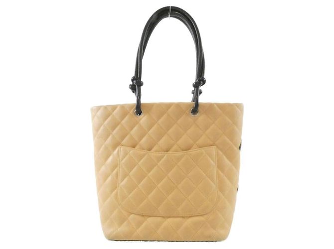 Borsa Chanel Cambon Line 25167 Nero Beige - vista 2