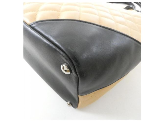 Borsa Chanel Cambon Line 25167 Nero Beige - vista 3