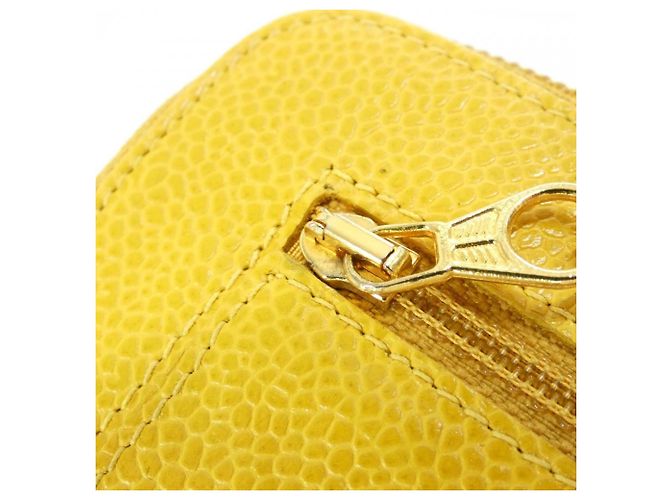 Cartera larga Chanel Timeless CC Line Amarillo - vista 4