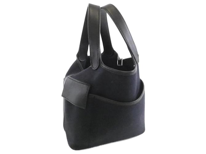 Hermès Borsa Hermes Picotin Lock Pocket PM Nero Blu - vista 2