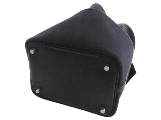 Hermès Borsa Hermes Picotin Lock Pocket PM Nero Blu - vista 3
