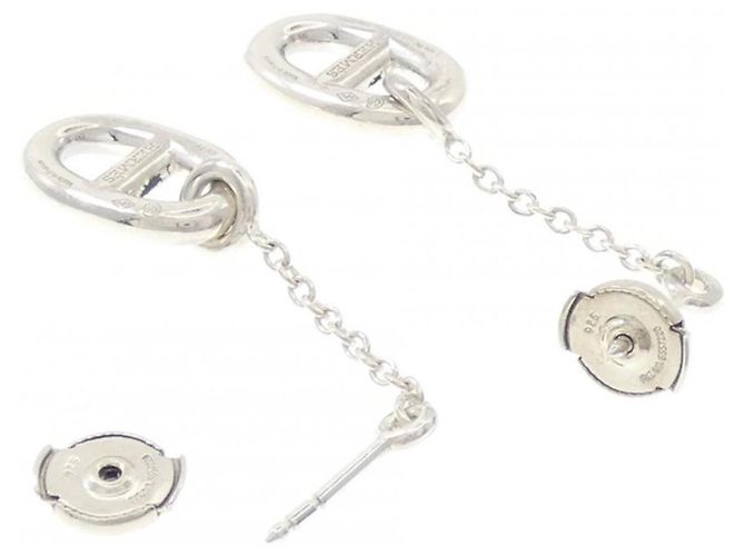 Hermès Pendientes de botón Hermes Farandole Plata - vista 3