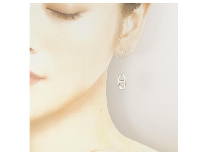 Hermès Pendientes de botón Hermes Farandole Plata - vista 4